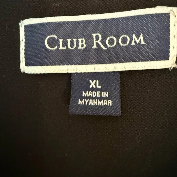 Club Room Men's Black V-Neck Sweater Vest - Picture 2 of 3